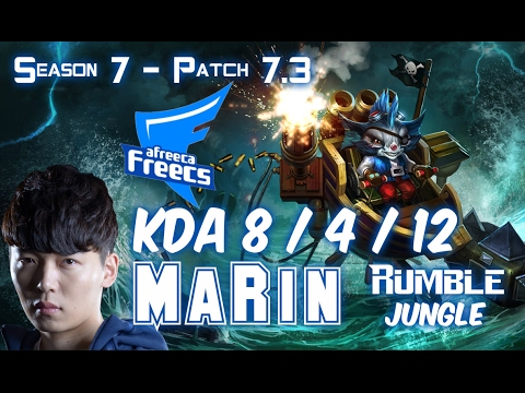 AFs MaRin RUMBLE vs LEE SIN Jungle - Patch 7.3 KR Ranked