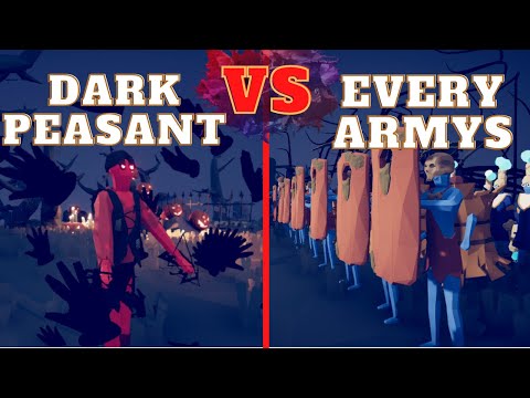 🏹DARK PEASANT vs EVERY ARMYS🗡😲😲- Totally Accurate Battle Simulator