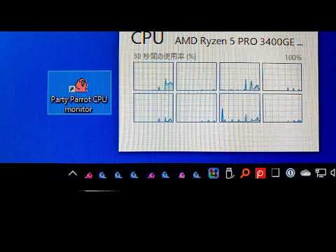 Party Parrot CPU monitor