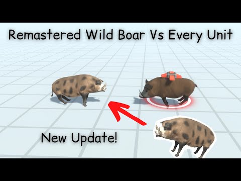 New Update! Remastered Wild Boar Vs Every Unit ARBS |Animal Revolt Battle Simulator