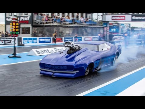 FIA Pro Mod - Samorukov (left lane) And Nick Davies (rigth lane) - Santa Pod Raceway 2019