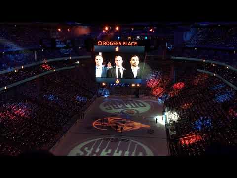 2017/2018 Edmonton Oilers Home Opener - Pre Game Intro and Player Intros