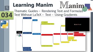Download the video "Manim 034 - Thematics Guides - Rendering Text Formula Text without LaTeX - Using Gradients"