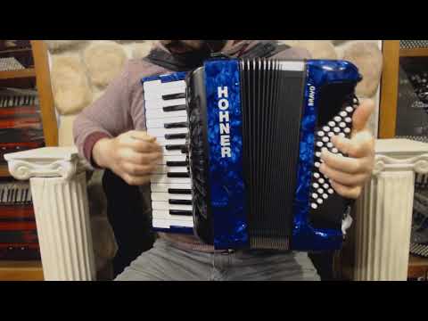 NEW Blue Hohner Bravo II Piano Accordion MM 26 48 image 4