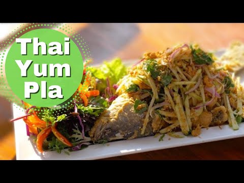 Thai Yum Pla, authentic Thai food. Fried fish salad