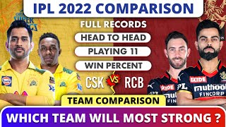 RCB vs CSK Team Comparison 2022 | RCB vs CSK Playing 11 Comparison 2022 | CSK vs RCB Comparison 2022