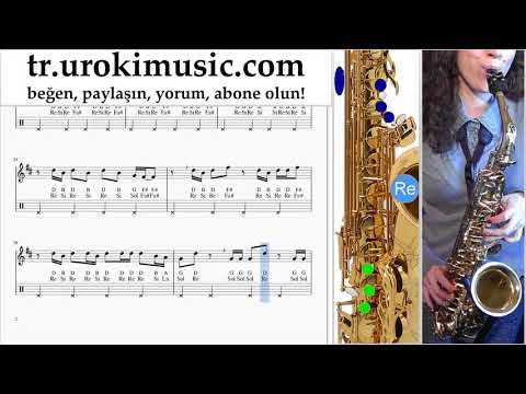 Saksafon tenor dersleri Imagine Dragons - Thunder Notalar Eğitim um-i723