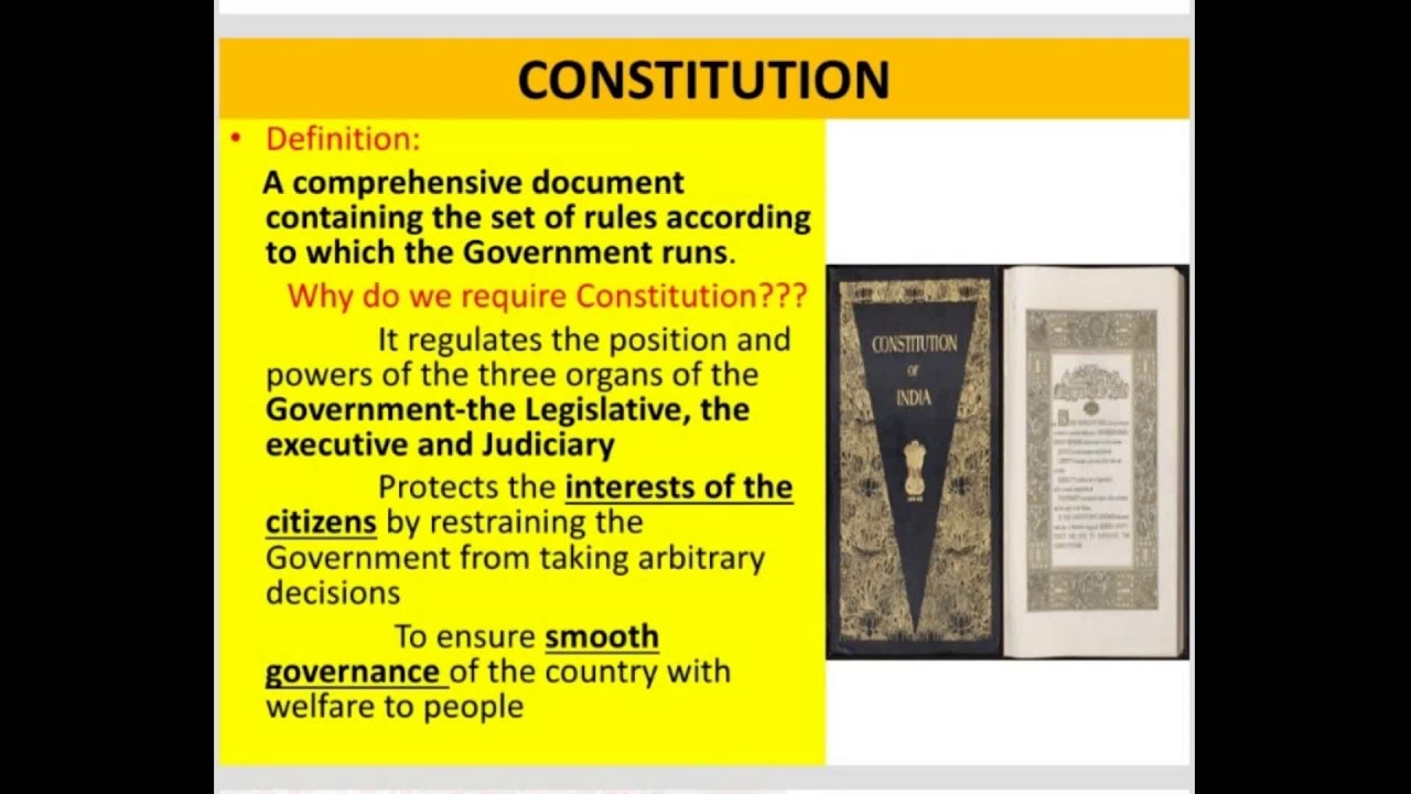 Our Constitution part 1 ICSE class 9 Civics
