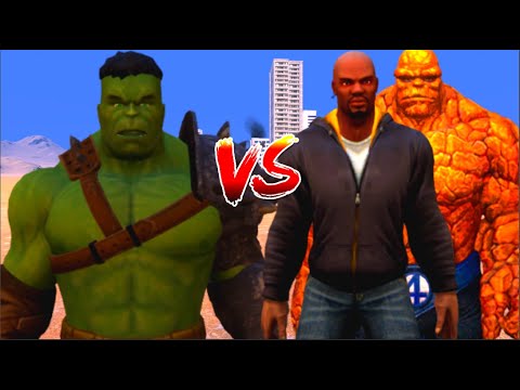 100 Hulk vs 1000 Luke Cage and 1000 Ben Grimm (Marvel vs Marvel)