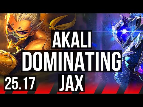 AKALI vs JAX (TOP) | Dominating | EUW Master | 25.17