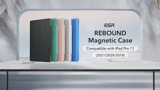 ESR Rebound Magnetic iPad Pro 11 Hoes Tri-Fold Book Case Wit Hoesjes