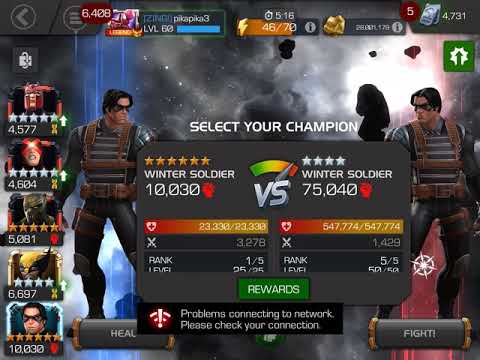 6 star Winter Soldier with suicides VS Realm of Legends Winter soldier - Marvel Contest of Champions