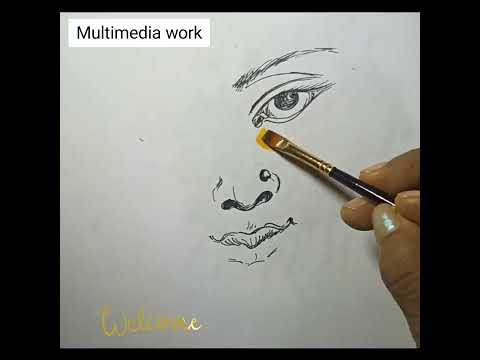 Multimedia work/Image#line drawing with colour#India#rhythm#sumita