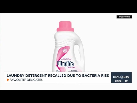 Part of a video titled Laundry detergent recalled due to "bacteria risk" - YouTube