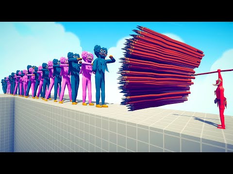 HUGGY WUGGY & KISSY MISSY ARMY vs EVERY GOD - Totally Accurate Battle Simulator TABS