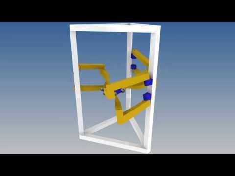 Sextupteron Motion Study (Parallel Rails)