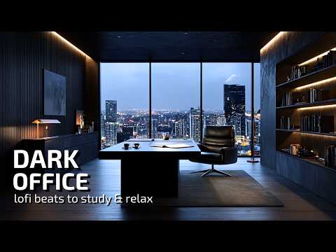 🖤 Dark Office Study Room — Deep Work Music | Zero Distraction Focus | 2 Hours