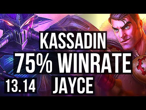 KASSADIN vs JAYCE (MID) | 7/0/4, 75% winrate, Godlike | EUW Master | 13.14