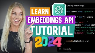 Master OpenAI EMBEDDING API (super simple!)