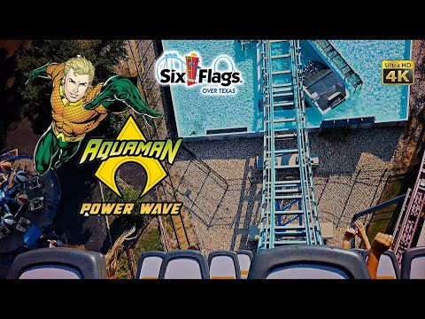 On-ride point of view of Aquaman: Power Wave