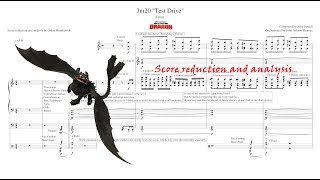 How To Train Your Dragon: &quot;Test Drive&quot; by John Powell (Score reduction and analysis)