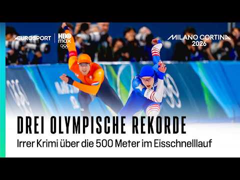 Rekord-Wahnsinn und Banden-Crash über 500 Meter I Olympia 2026 I Eisschnelllauf I Männer