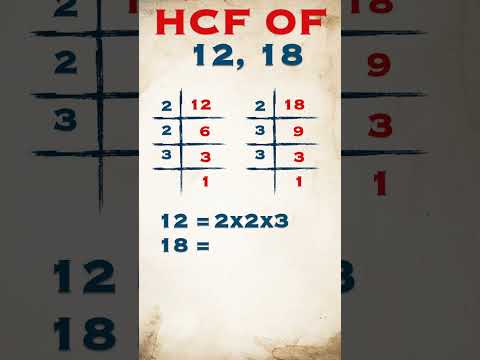 HCF of 12, 18 / #shorts #short #hcf #viral #trending #hcf_lcm Public Maths