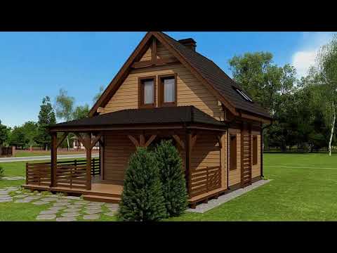 Z57 D h+  - Gotowy projekt domu sezonowego z poddaszem użytkowym do 70 m2