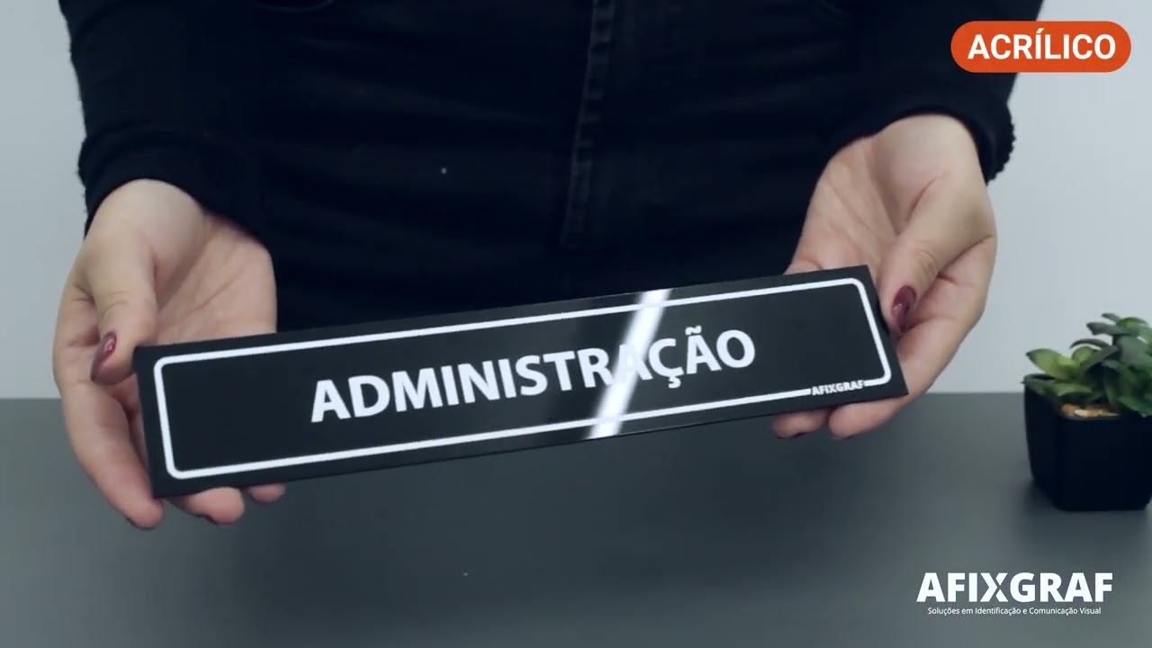 Placa de Sinalização Administração em Acrílico