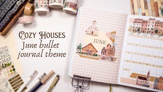June Bullet Journal Theme 📖 Cozy Houses | Mystery Journal