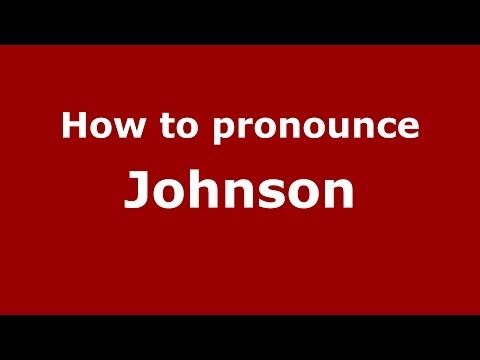 How to pronounce Johnson