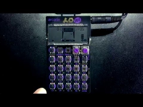 playing the PO-20 ARCADE Pocket Operator!