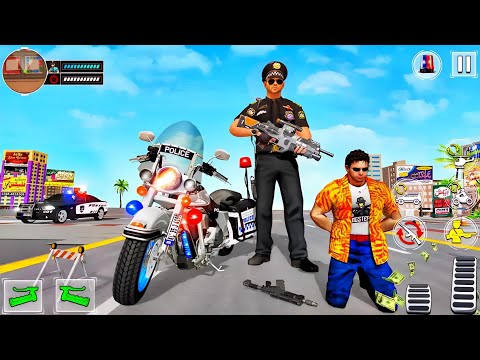 US Police Moto Bike Car Chase - Gangster Mafia Crime Simulator - Android GamePlay