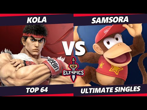 The Elympics SSBU - Kola (Cloud, Ryu) Vs. eU | Samsora (Peach, Diddy Kong) Smash Ultimate Top 64