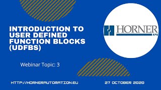 Introduction to User Defined Function Blocks