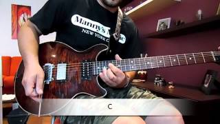 Cover of Shine by Transatlantic -  guitar solo fast and slow