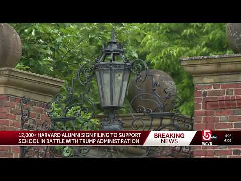Thousands of Harvard alumni sign filing to support school in battle with Trump