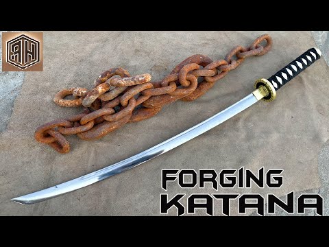 , title : 'Forging a KATANA out of Rusted Iron CHAIN'