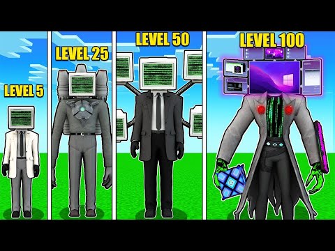 MEGA TITAN PC MAN SEVİYELERİ 😱 - Minecraft