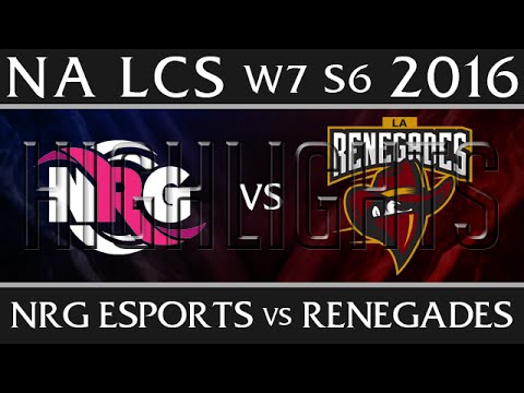 NRG Esports vs Renegades | Highlights NA LCS W7D1 2016 Spring S6 | NRG vs REN Week 7