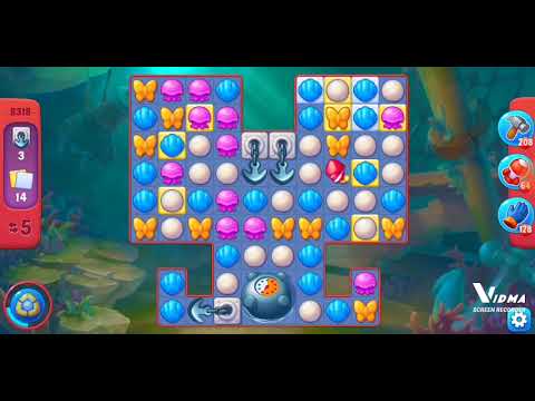 Fishdom. 8318 hard level no boosters and diamonds. 13 moves