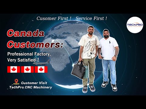 Thanks our Canada Customers for Visiting Our Automatic Labeling CNC Router Machine