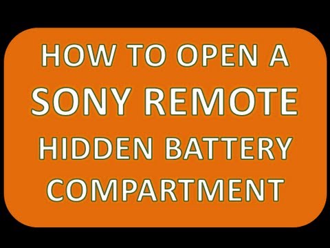 How To Open A Sony Remote (Instructions On Changing Batteries On Sony Remote Control)
