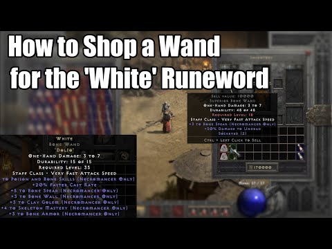 How to Shop very powerful Wands for White Runeword early in the Game - Diablo 2 Resurrected