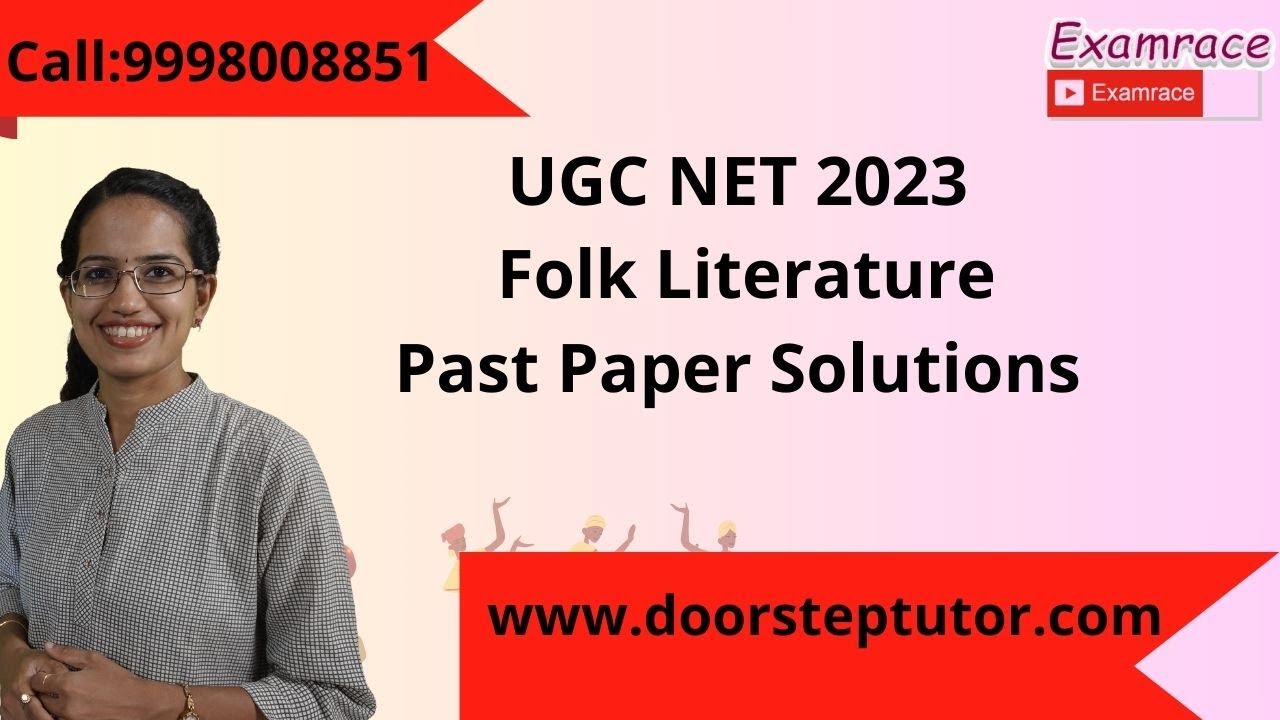 UGC NET 2023 Folk Literature Past Paper Solutions #ugcfolkliterature