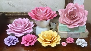 DIY Easy Paper Roses, any size, no templates needed!