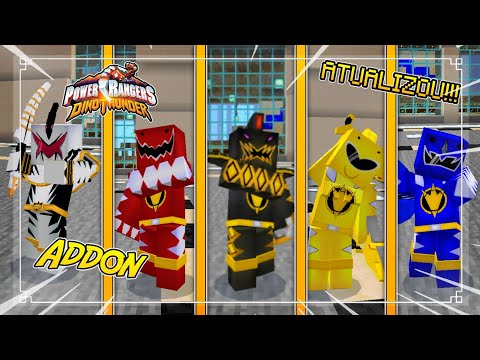 SAIUUU!!! DOWNLOAD BETA 2 POWER RANGERS DINO THUNDER NO MINECRAFT BE/PE 1.18.10 - MCBE ADDONS