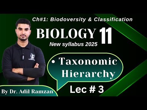 Taxonomic Hierarchy || Taxa || Biology Class 11th chapter 1 || PCTB New book 2025 || By Dr. Adil