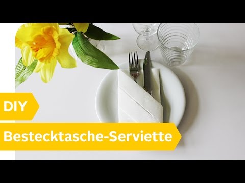 Servietten falten: Bestecktasche – DIY Anleitung | Roombeez – powered by OTTO