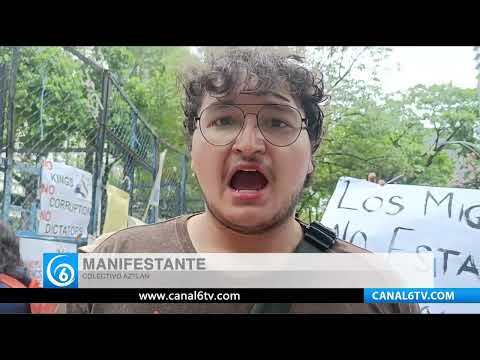 Protestan colectivos contra reformas migrantes
